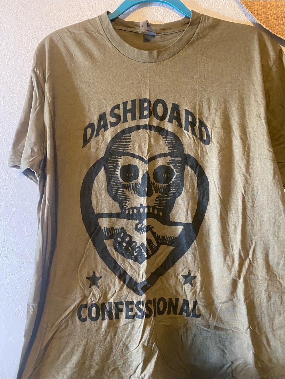 Dashboard Confessional Olive Green T-shirt